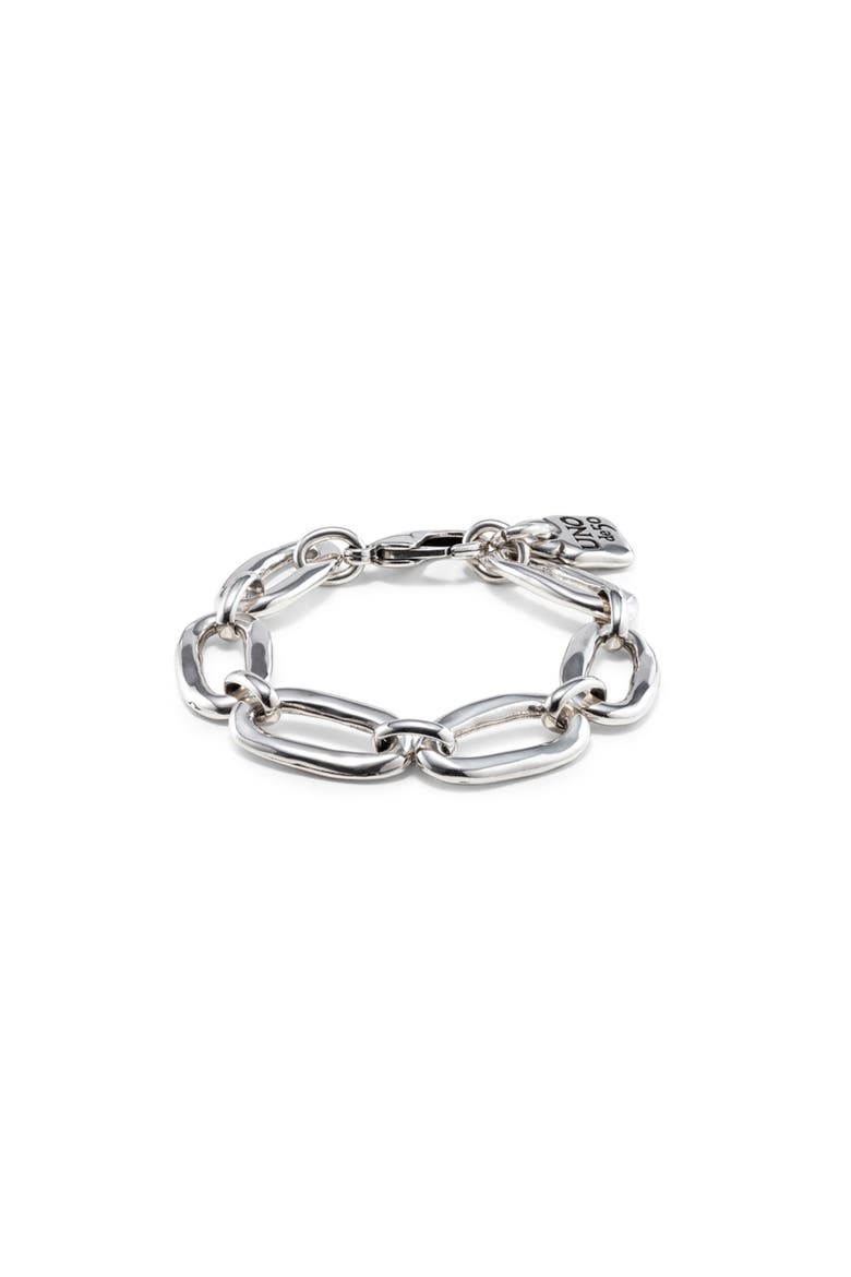 Oval Link Bracelet, Main, color, Silver