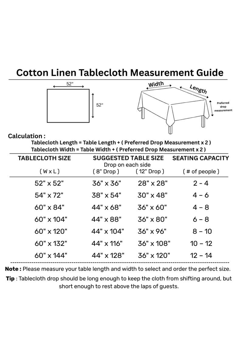 Cotton Linen Plain Table Throw 52 x 52 Inch - Dru, Alternate, color, Pink