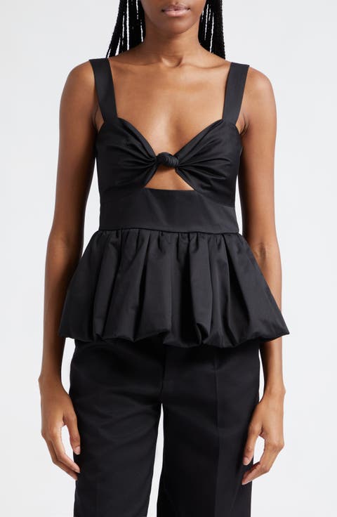 Claribelle Cutout Peplum Tank