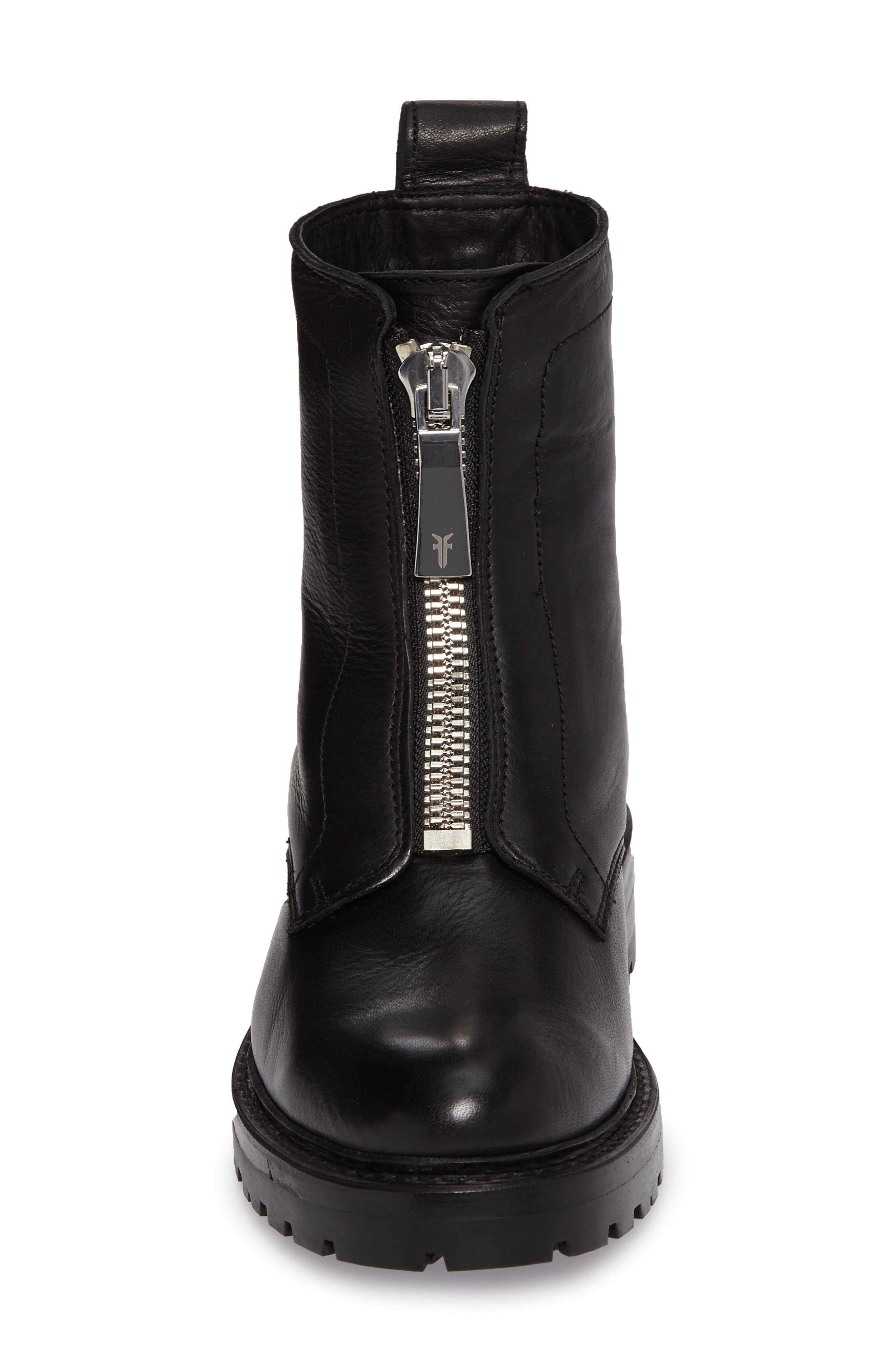 Frye Julie Front Zip Combat Boot, Alternate, color, 