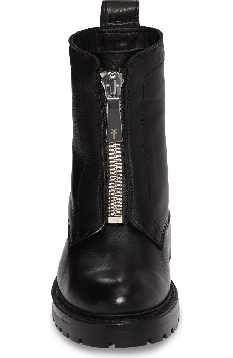 Frye Julie Front Zip Combat Boot, Alternate, color,