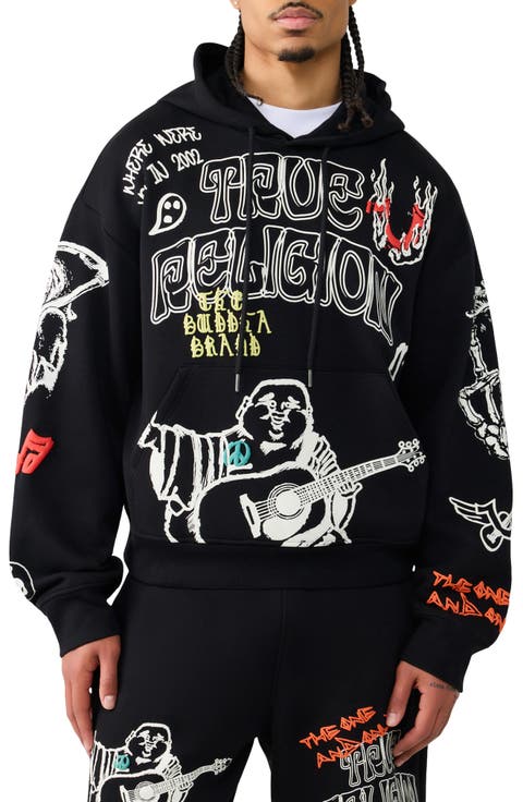 Sketch Logo Boxy Zip-Up Hoodie