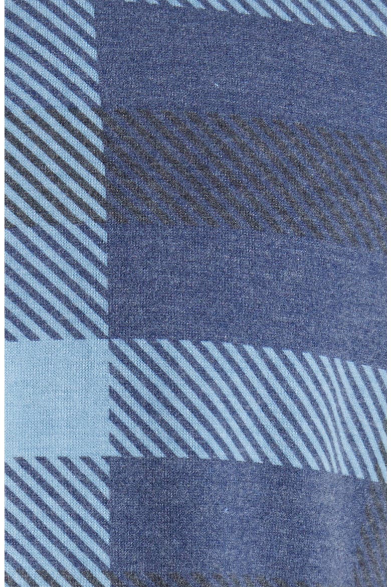 Big Plaid Tech Fleece Button-Up Shirt, Alternate, color, NAVY