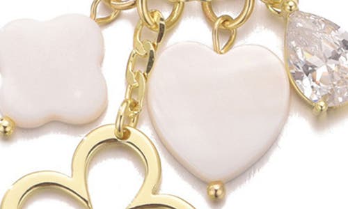 Adornia 14k Gold Plated Clover Charm Necklace In Gold