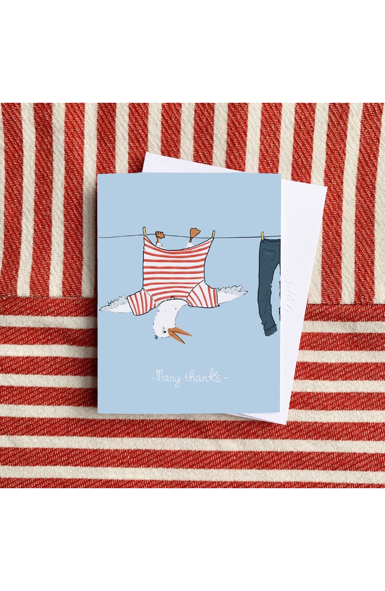Ramus & Co Thank You Greeting Card Pack (3ct) "Many Thanks Seagull", Alternate, color, Multi-Pack