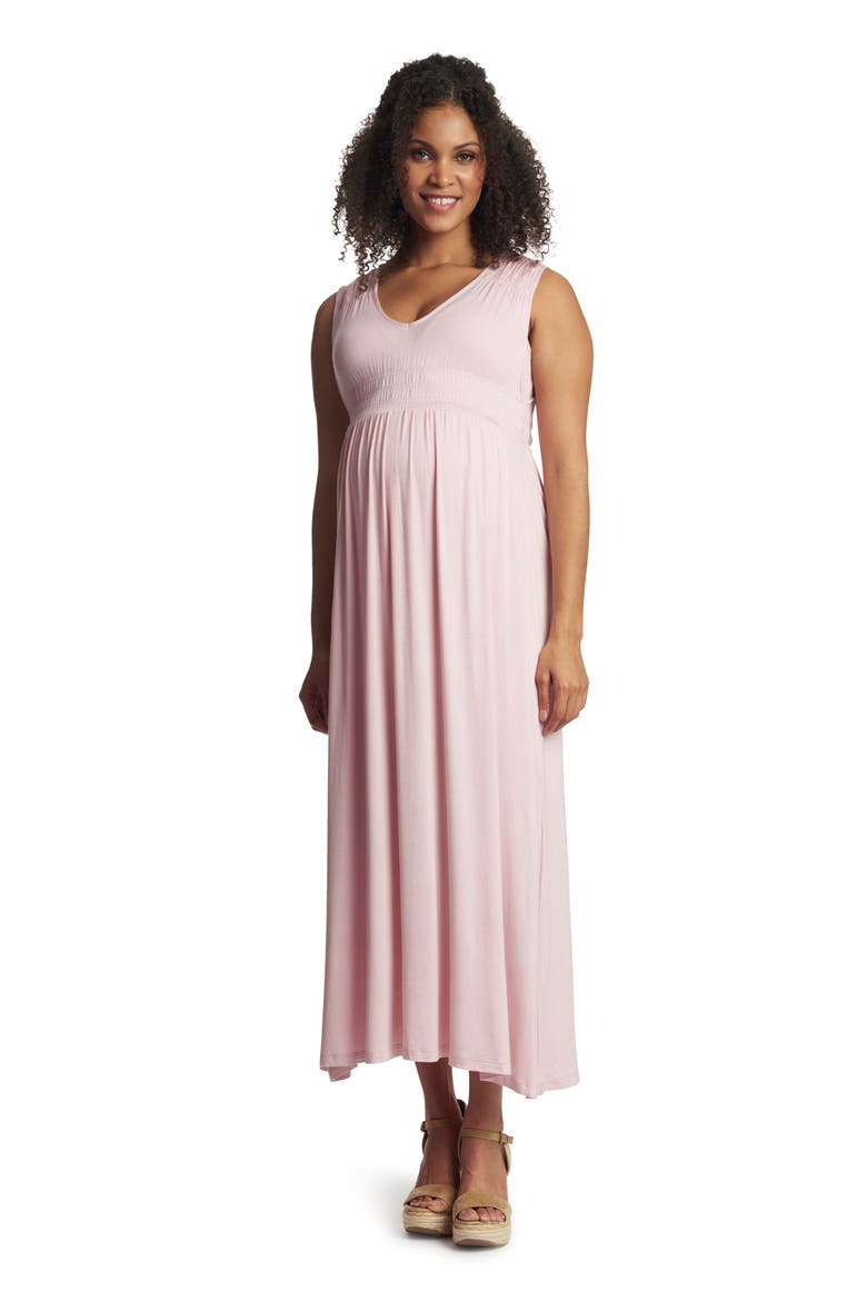Valeria Maternity/Nursing Maxi Dress, Alternate, color, BLUSH