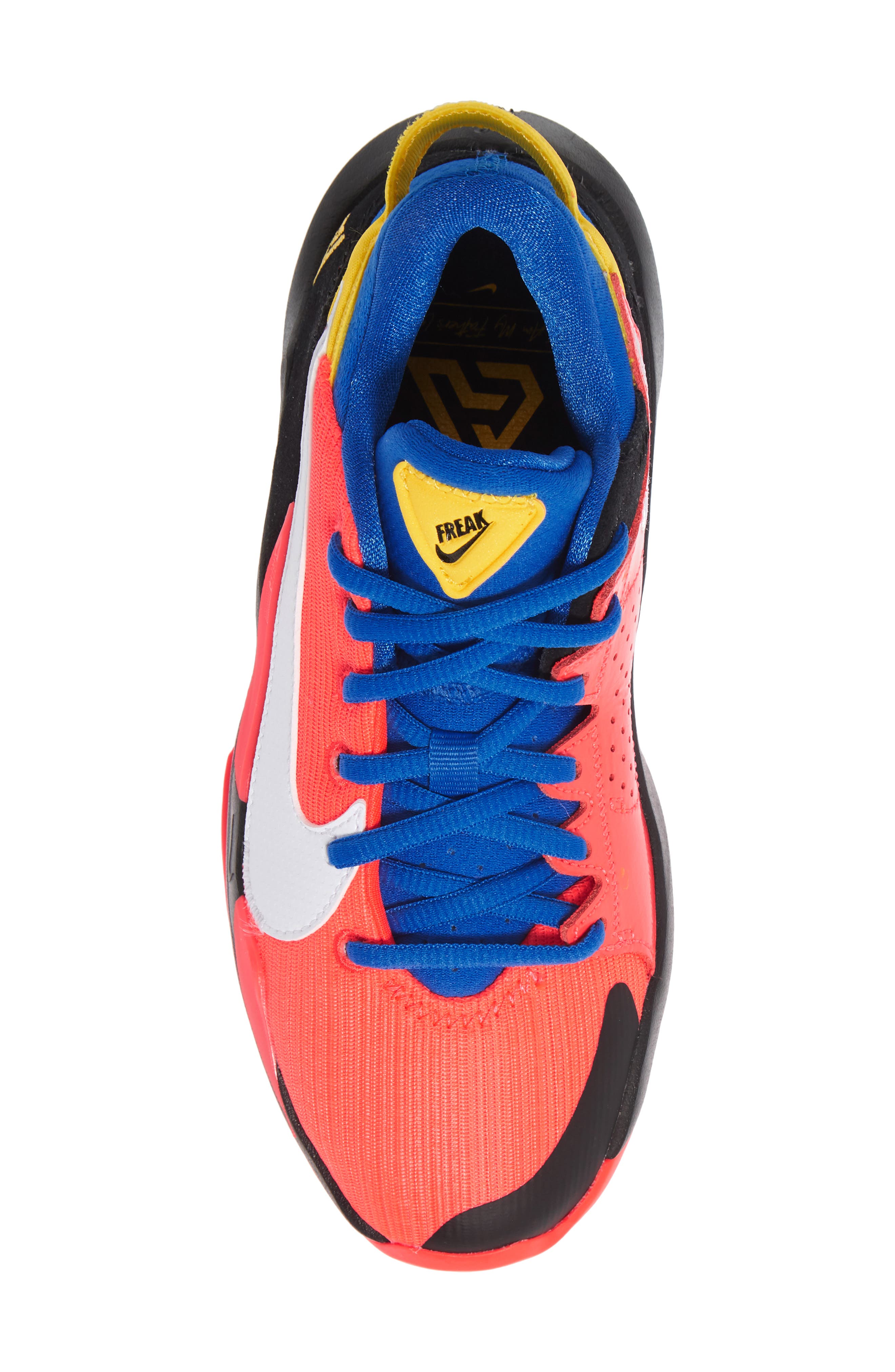 Freak 2 GS Basketball Sneaker, Alternate, color, CRIMSON/ WHITE/ YELLOW