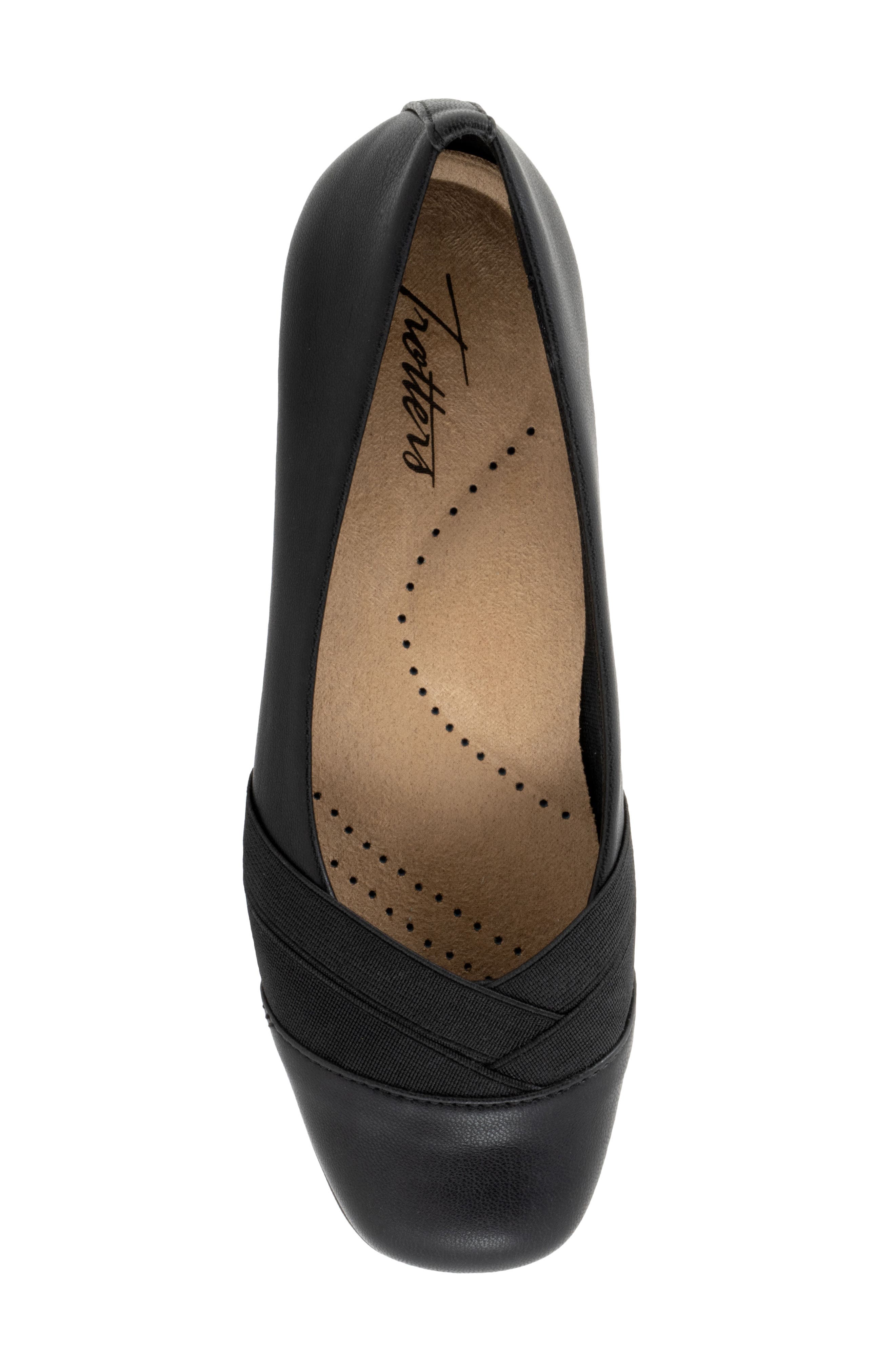 Trotters Stella Flat, Alternate, color, Black