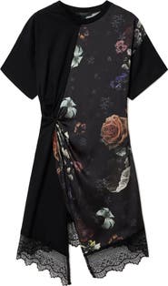 AllSaints Lana Lace Hem Minidress