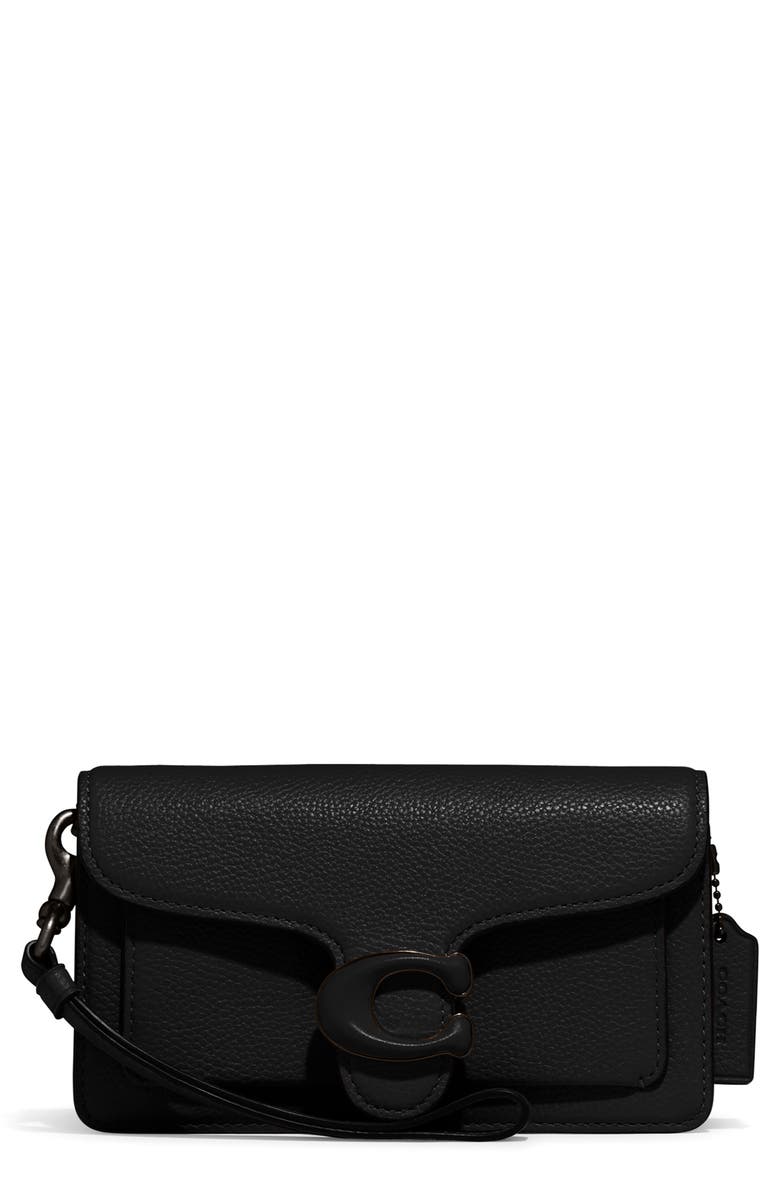 COACH Tabby Polished Pebble Leather Wristlet, Main, color,