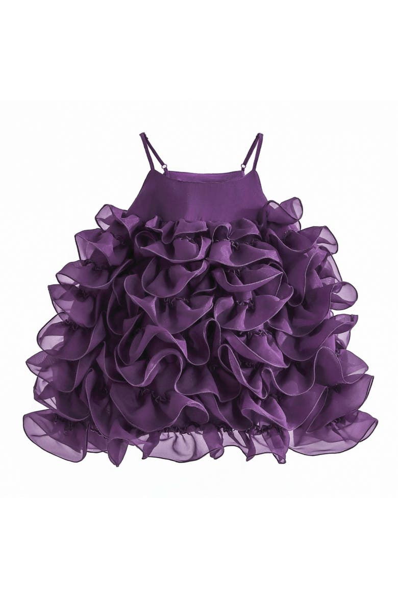 Vionara Ruffle Dress, Alternate, color, Purple