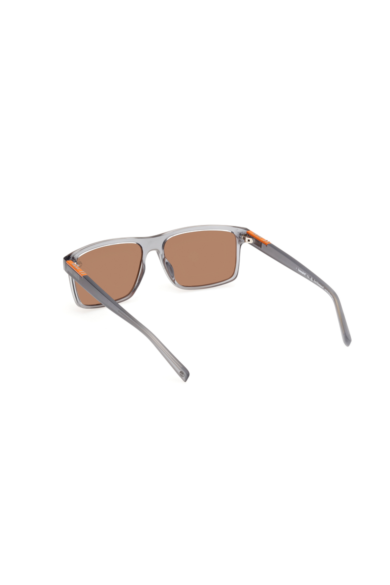 Slim Rectangular Polarized Sunglasses, Alternate, color, Grey / Brown