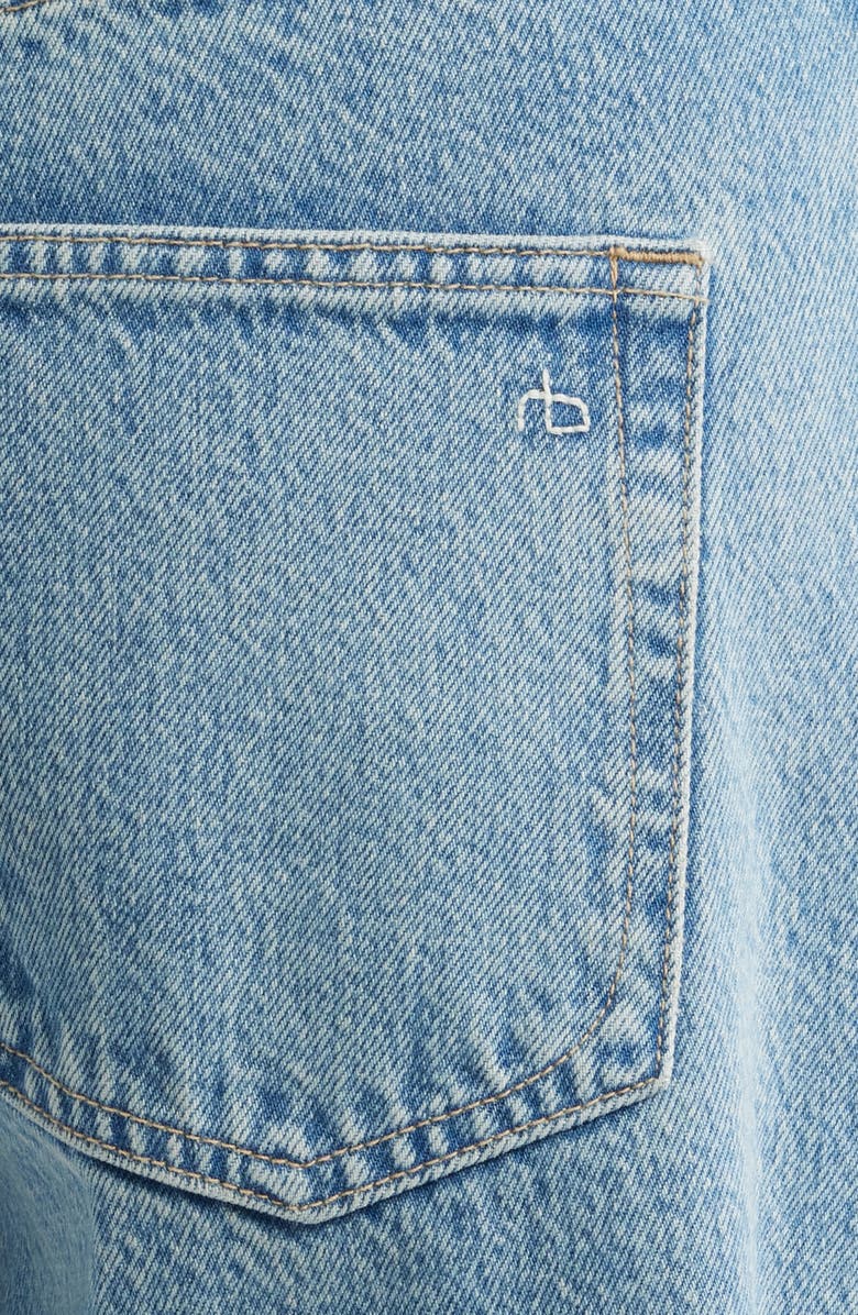 rag & bone Ariel Longer Length Denim Shorts, Alternate, color, Everglade