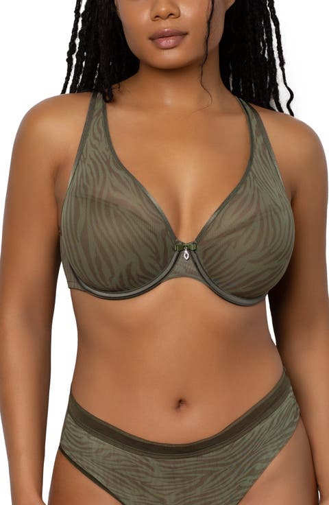 Sheer Mesh Plunge T-Shirt Bra