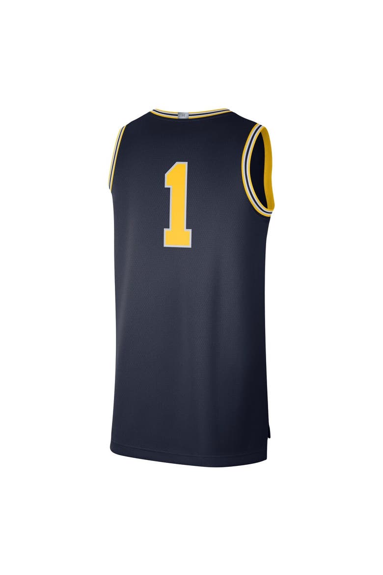 Men's Jordan Brand #1 Navy Michigan Wolverines Limited Authentic Jersey, Alternate, color, Navy