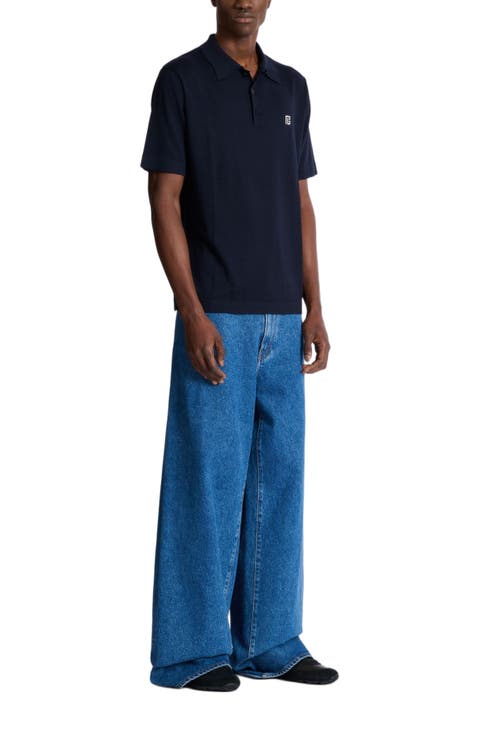 Embroidered cotton polo