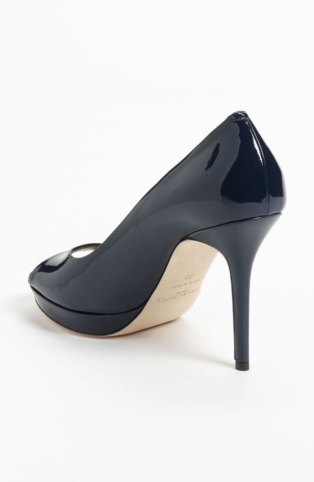 'Luna' Peep Toe Platform Pump, Alternate, color, NAVY