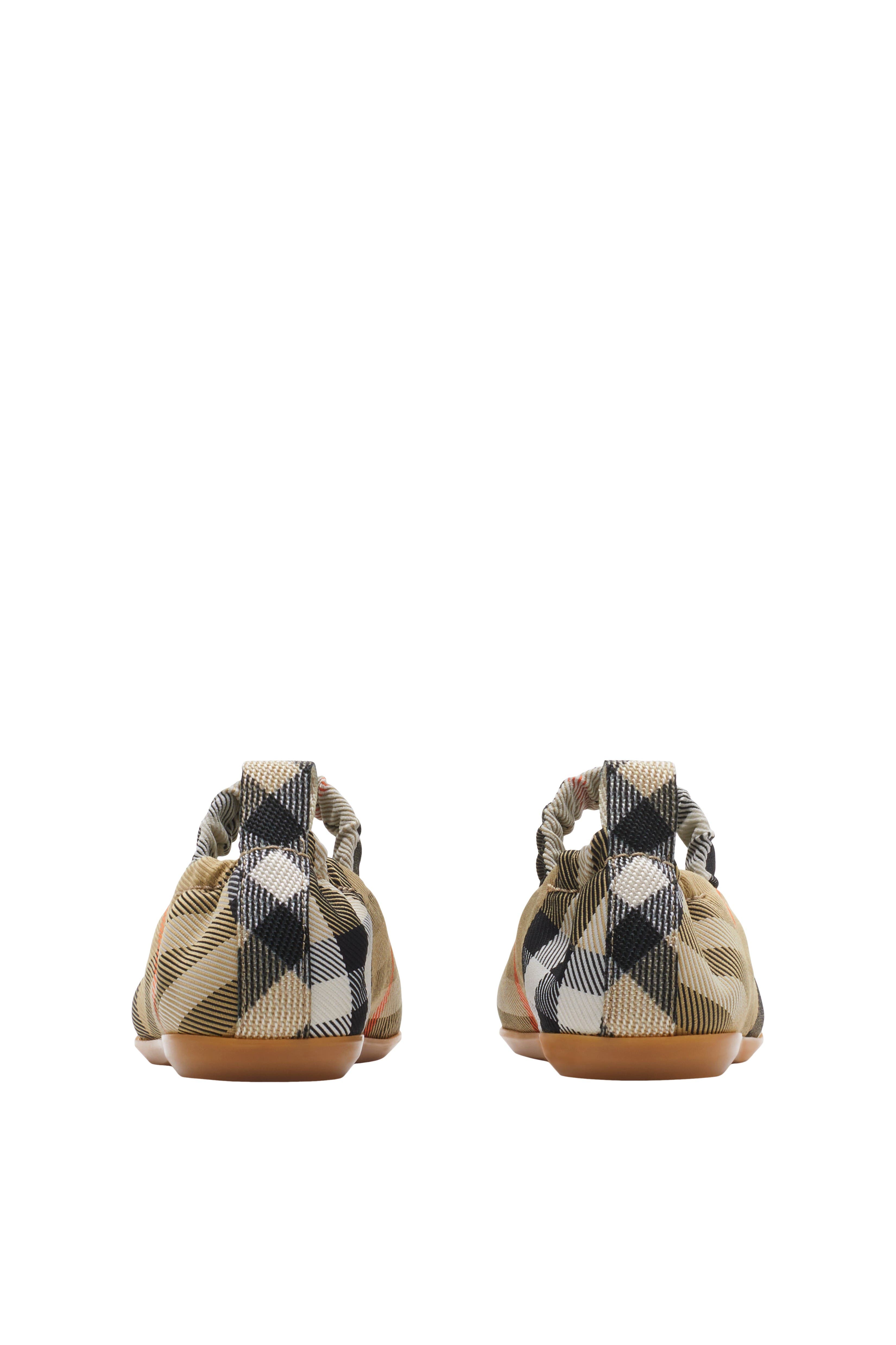 Burberry Check Ballerinas, Alternate, color, Sand Beige