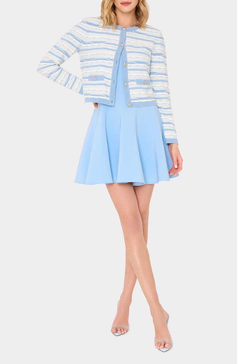Milly Skye Stripe Cardigan, Alternate, color, Blue Multi