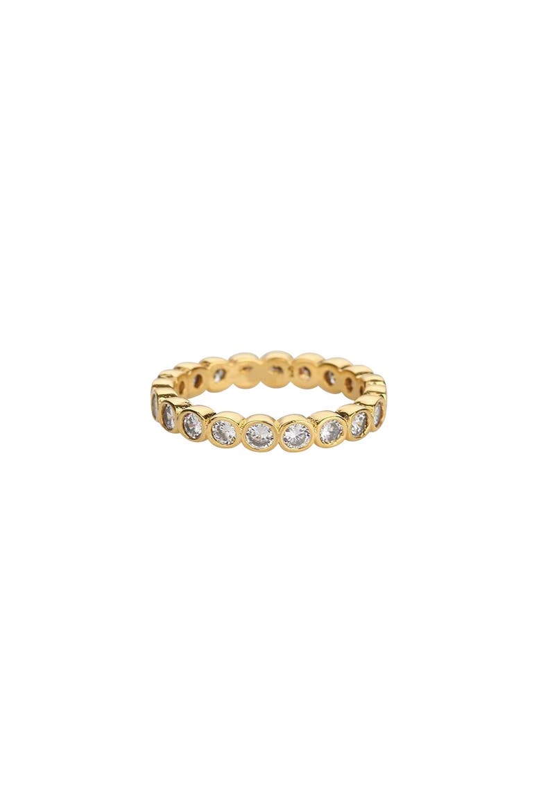 Sterling Silver 18k Gold Plated Margot Ring Sparkle Everyday Wear, Main, color, Gold