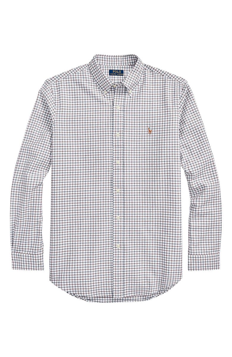 Polo Ralph Lauren Tattersall Check Button-Down Oxford Shirt, Alternate, color, 