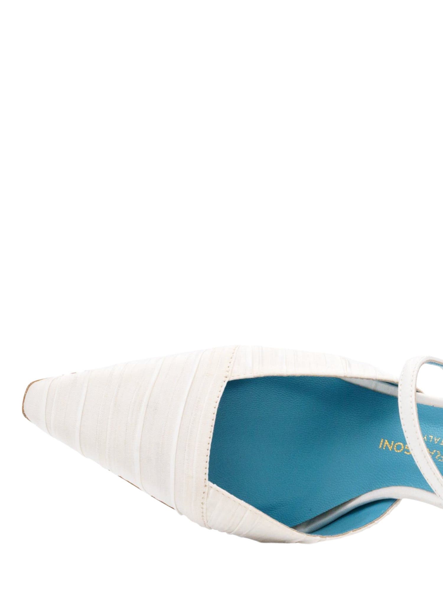 Valentina Rangoni Fidia Ankel Strap Pump, Alternate, color, Bianco Plissse