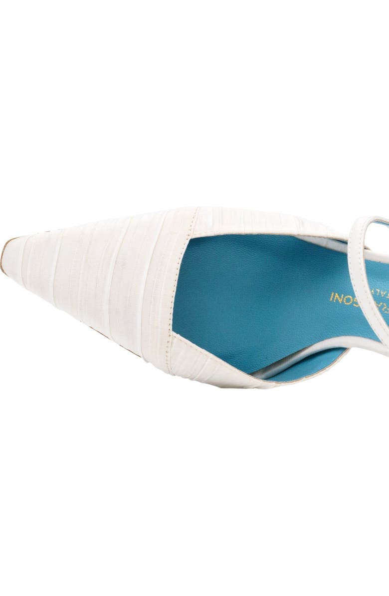 Valentina Rangoni Fidia Ankel Strap Pump, Alternate, color, Bianco Plissse