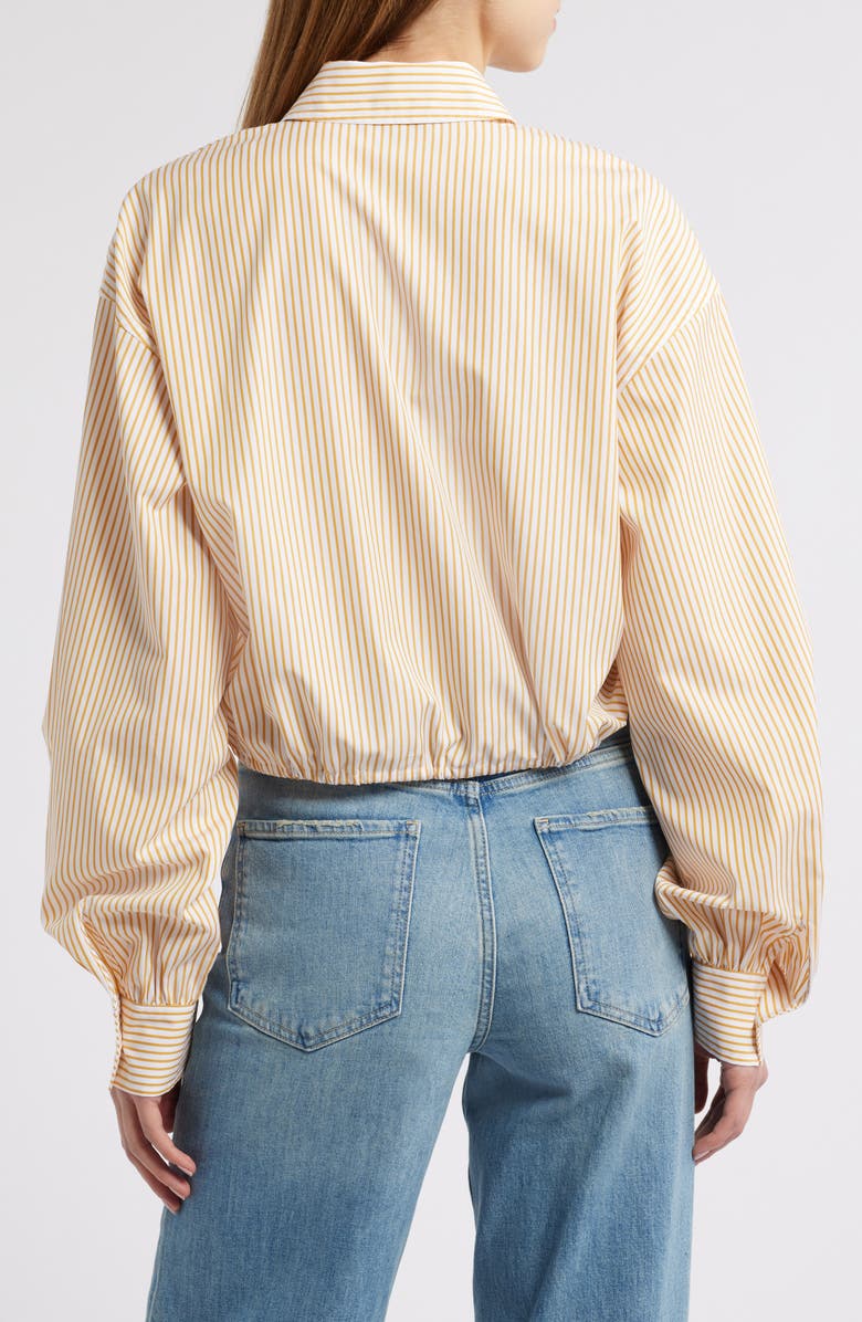 rag & bone Georgie Stripe Poplin Shirt, Alternate, color, Gold Stripe