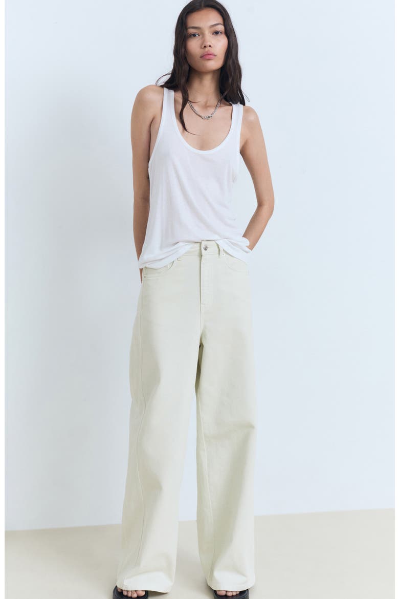 Mid Rise Baggy Ultra Wide Leg Jeans, Alternate, color, PASTEL GREEN