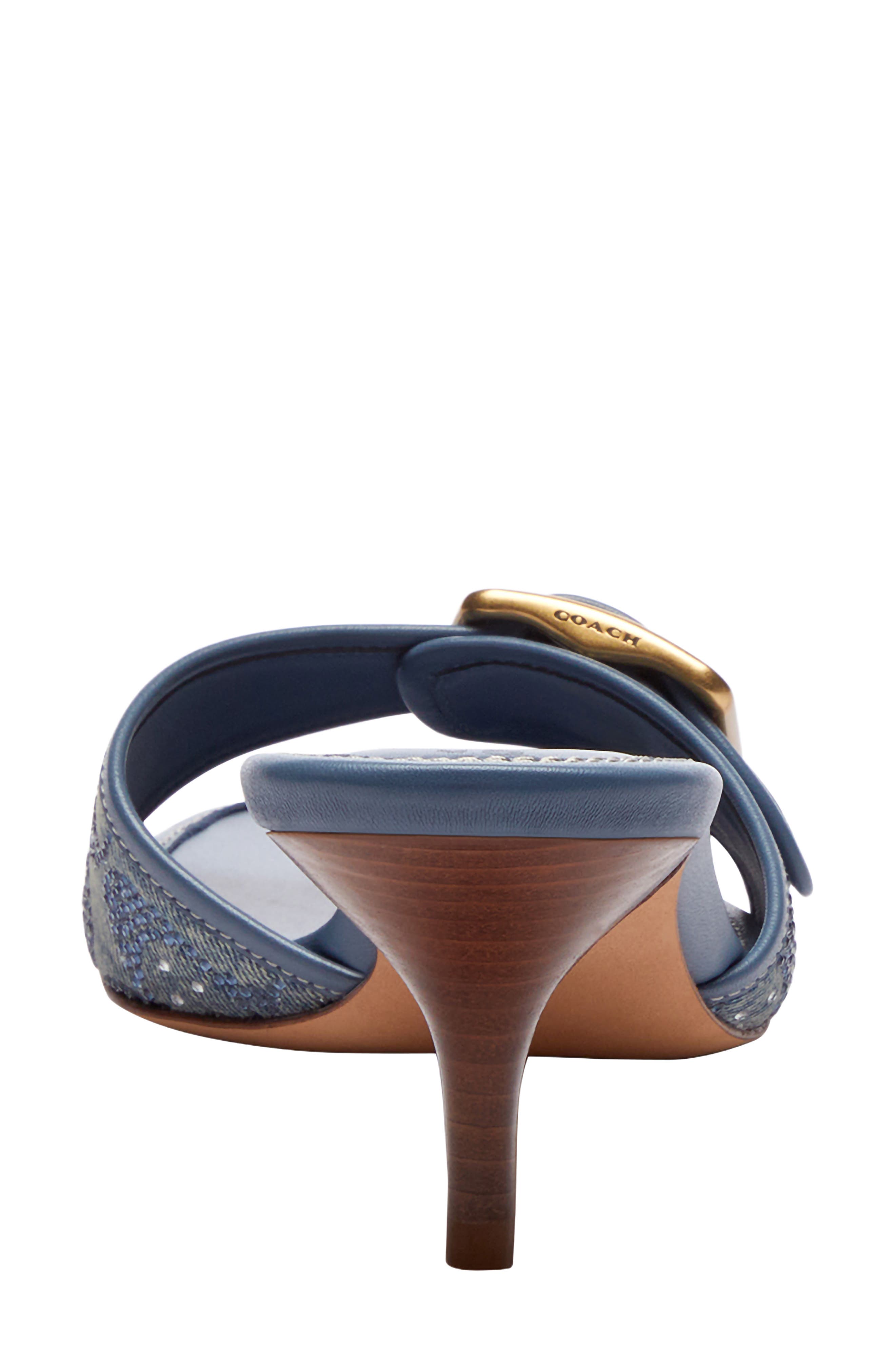 COACH Margot Crystal Sandal, Alternate, color, Denim.