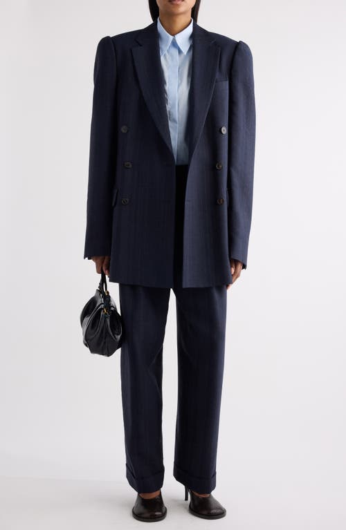 Dries Van Noten Partan Stripe Jacquard Pants In Blue