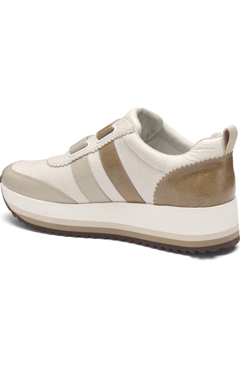 JOHNSTON & MURPHY COLLECTION Gracie Double Strap Sneaker, Alternate, color, White Ivory Taupe Patent Leath