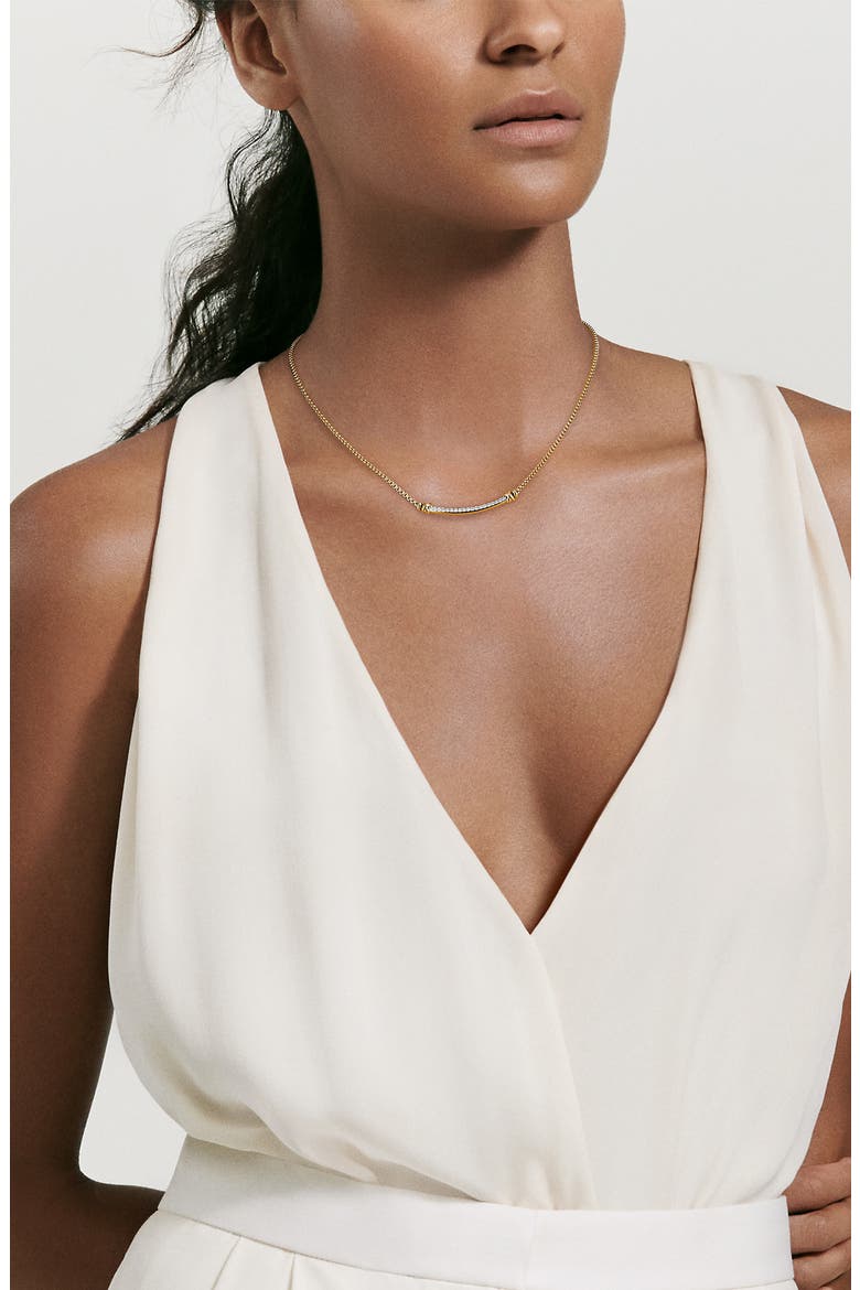 Petite Helena Wrap Diamond Station Necklace, Alternate, color, DIAMOND/ YELLOW GOLD