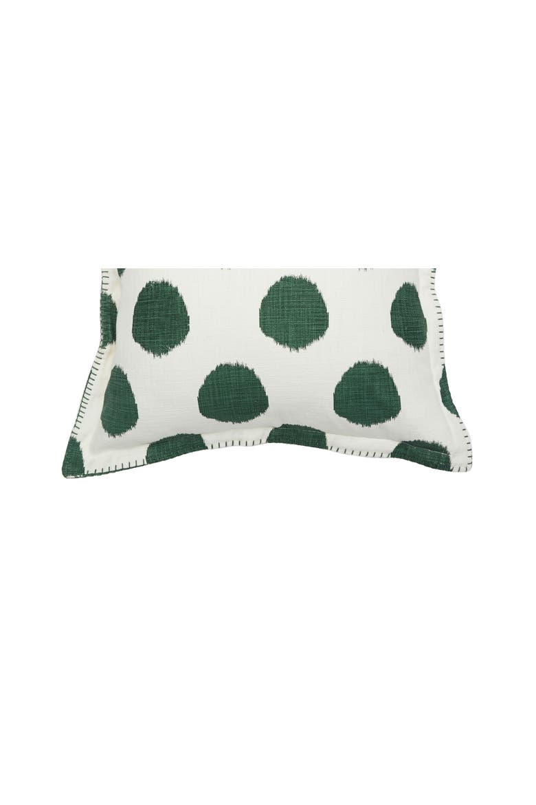 Jungle Forest Green Dot 100% Cotton Printed Accent Throw Pillow 20" x 20", Alternate, color, Green