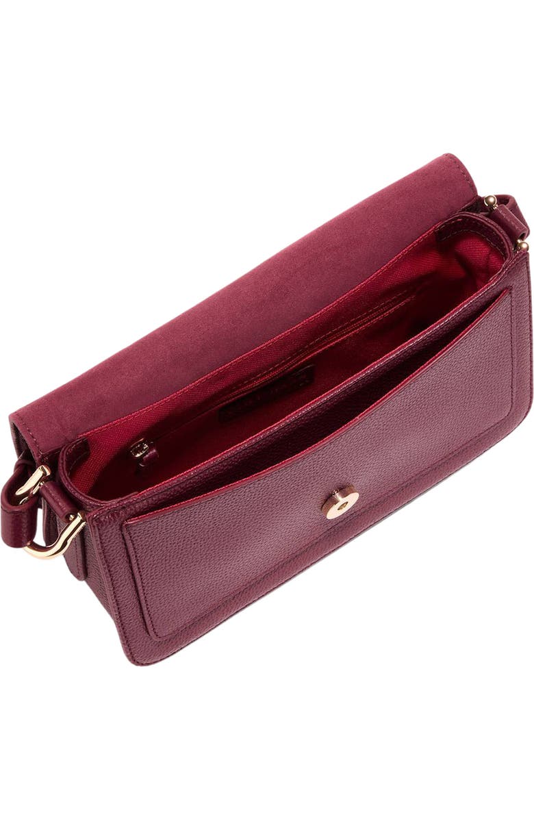 Cole Haan Mini Leather Shoulder Bag, Alternate, color, Black Cherry