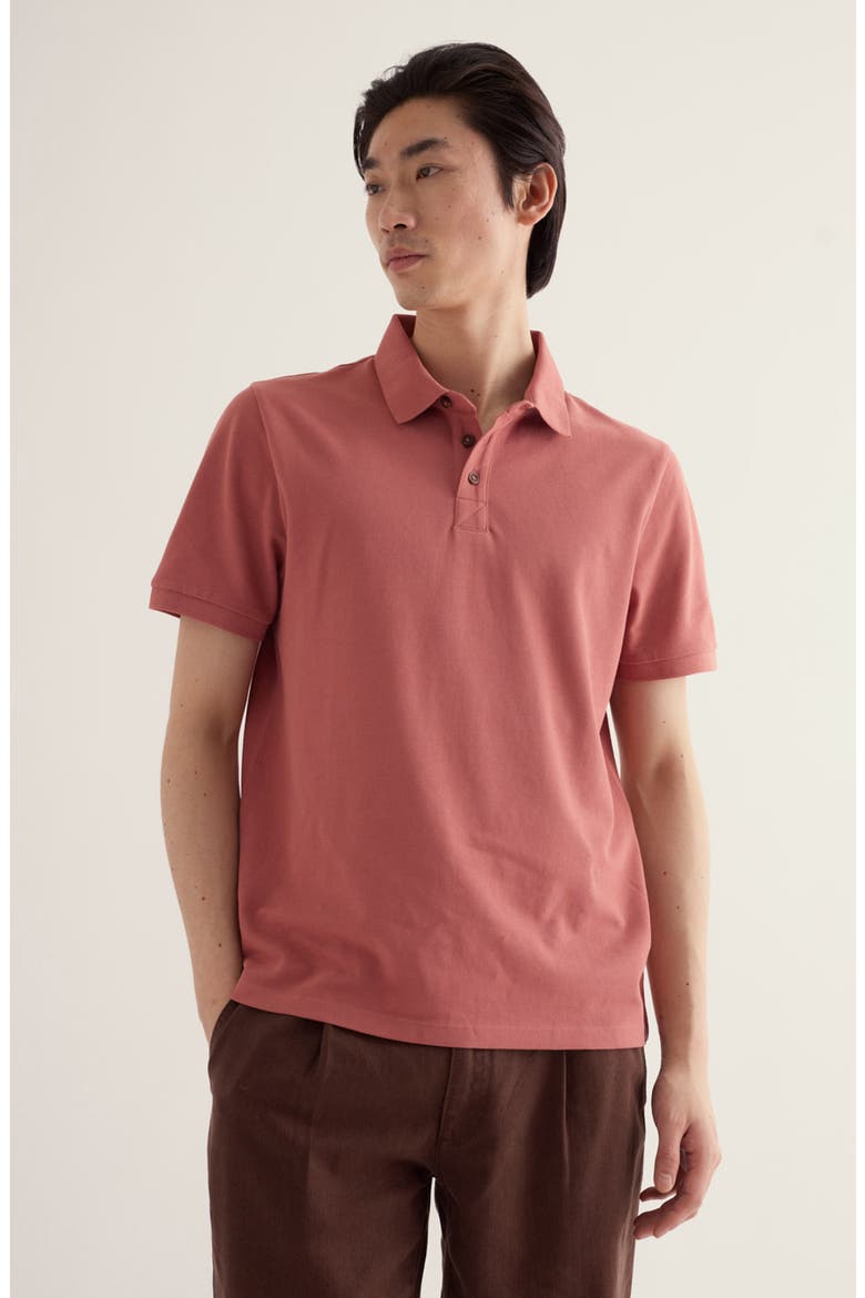Balefire Organic Cotton Polo, Alternate, color, ROSE DEW