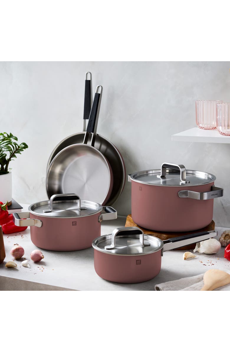 ZWILLING Pure 8-Piece Nonstick Stainless Steel Cookware Set, Alternate, color, Rose