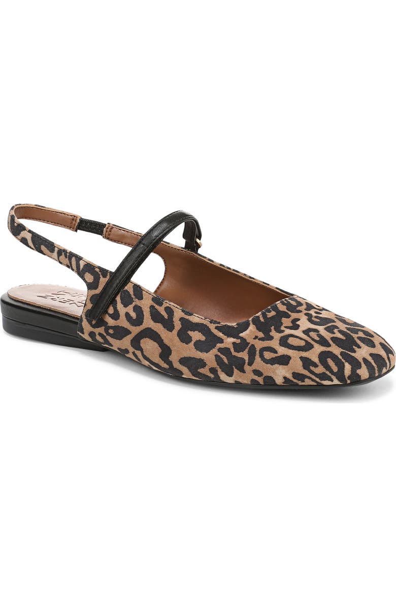 Naturalizer Connie Slingback Mary Jane Flat, Main, color, Leopard Print