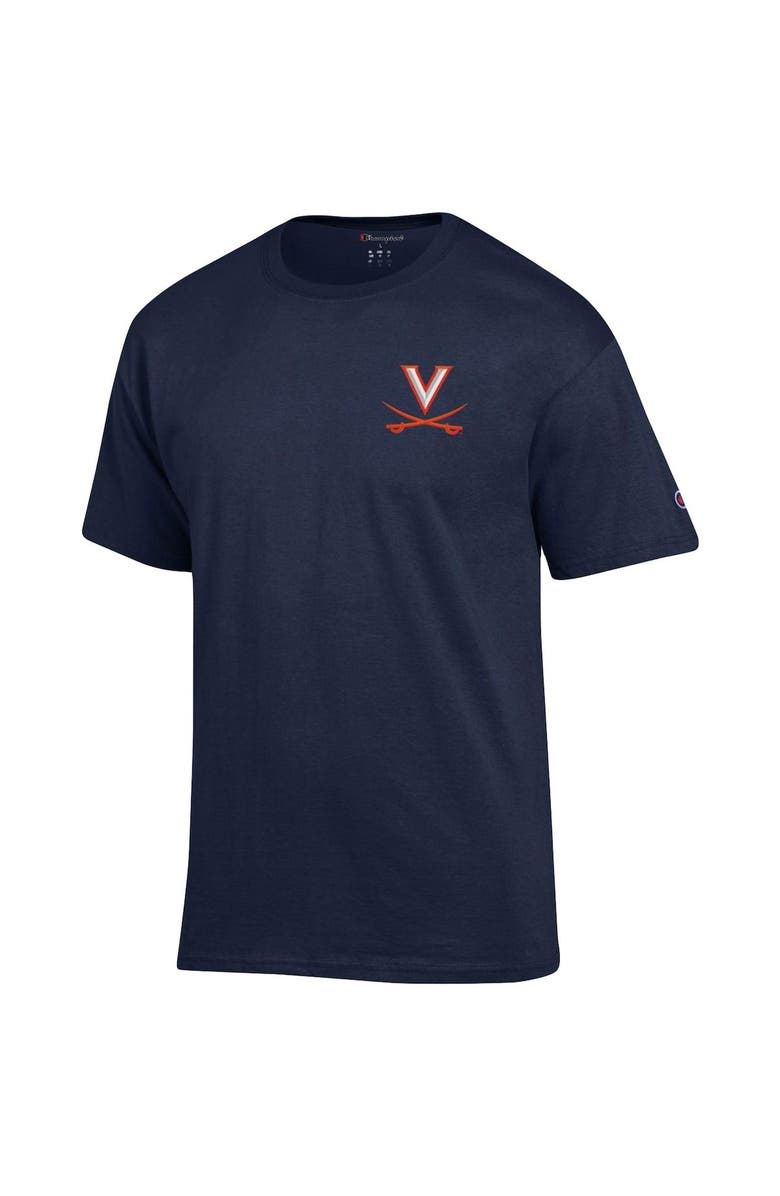 Champion Men's Champion Navy Virginia Cavaliers Stack 2-Hit T-Shirt, Alternate, color, Navy