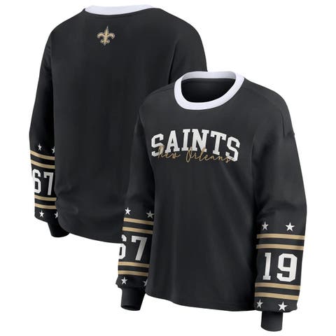 Women's WEAR by Erin Andrews  Black New Orleans Saints Sport Long-Sleeve T-Shirt