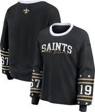 WEAR by Erin Andrews Women's WEAR by Erin Andrews Black New Orleans Saints Sport Long-Sleeve T-Shirt