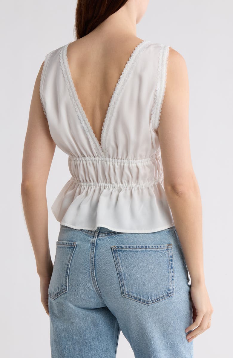 WAYF Lace Trim Tank, Alternate, color, Ivory