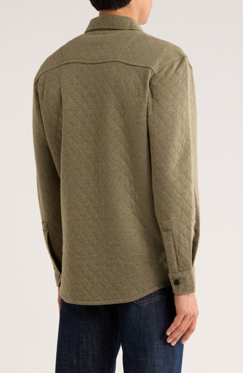 Vintage 1946 Quilted Shirt Jacket In Green