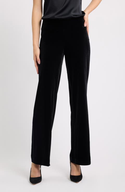 High Waist Wide Leg Pull-On Pants