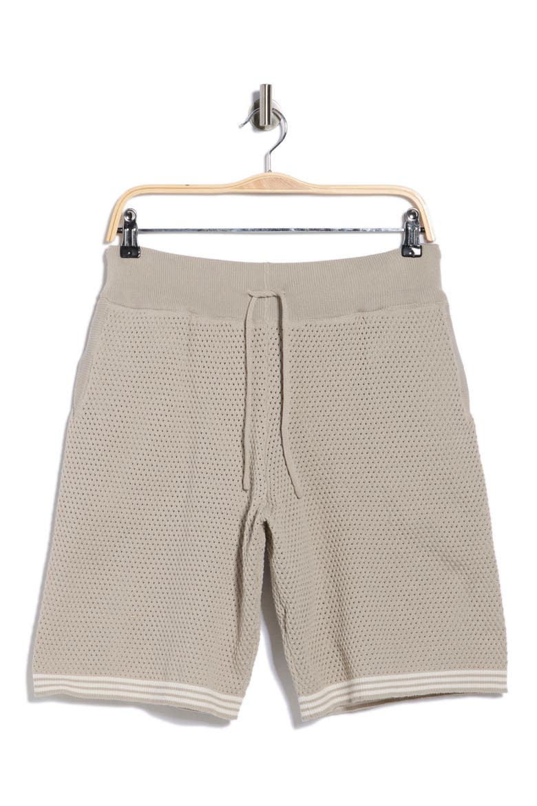 Textured Knit Shorts, Alternate, color, SAND