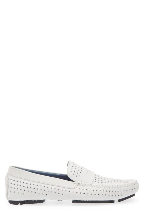 Robert Zur Flyer Perforated Driving Shoe In White
