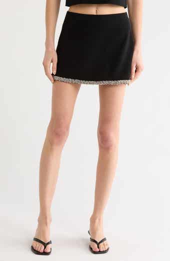 Alice + Olivia Rubi Embellished Micro Miniskirt