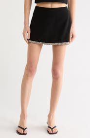 Alice + Olivia Rubi Embellished Micro Miniskirt