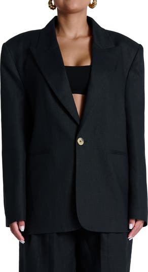 Oversize Linen Blazer