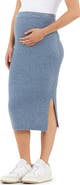 Ripe Maternity Dani Rib Midi Maternity Skirt